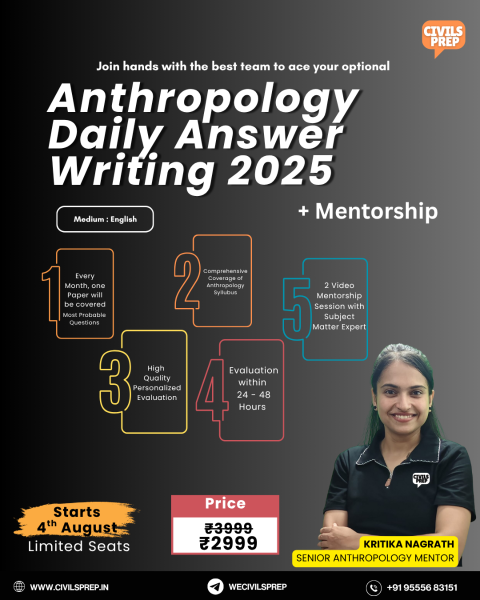 thumbnail Anthropology Daily Answer Writing 2025